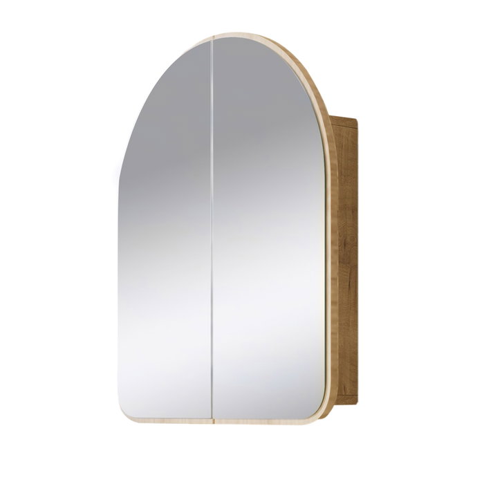 Hanah Home Armario de Baño Beige 50x45x12 cm con Espejo 70x60x2 cm Calidad Duradera